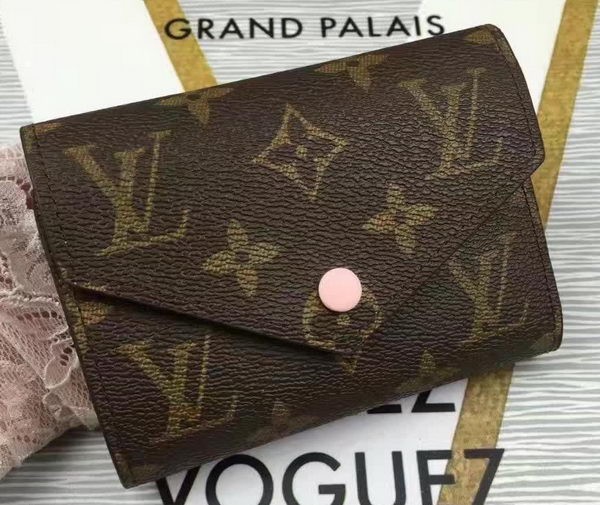 Replica Louis Vuitton Monogram Canvas Victorine Wallet M62360 Pink HY15105HB48