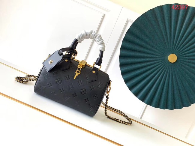 Replica Louis vuitton original leather SPEEDY 20 Monogram Empreinte mini m42397 black HY4806sA83