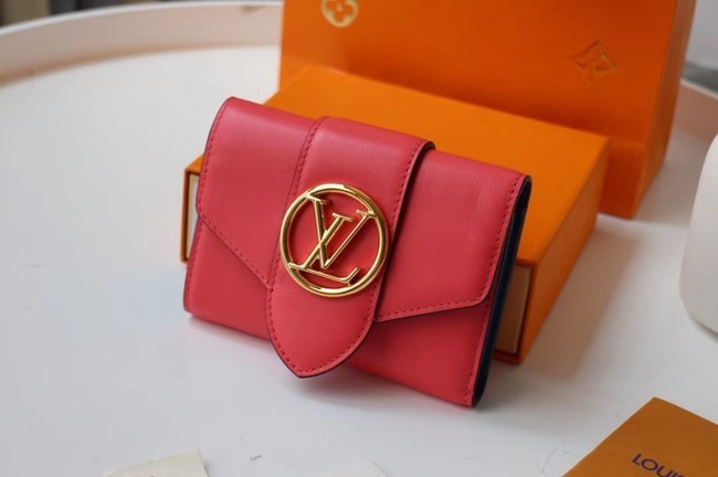 Replica Louis Vuitton Original LV PONT 9 Wallet M69176 rose HY22838Ix66