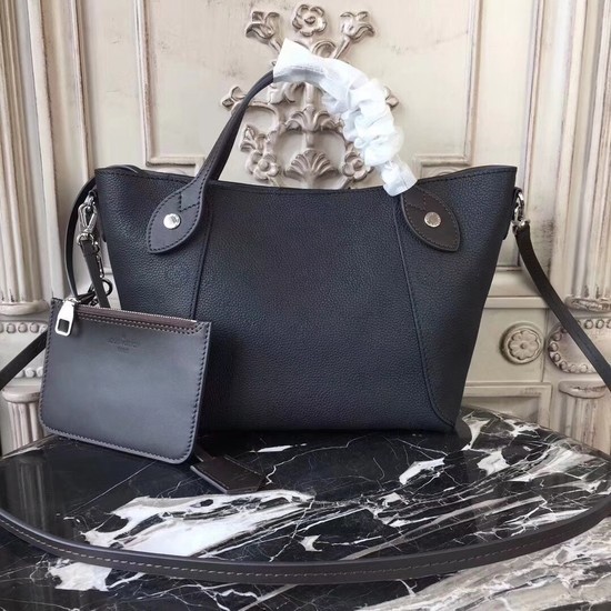 Replica Louis Vuitton Original Mahina Leather HINA Bag M54353 black HY16109Jw87