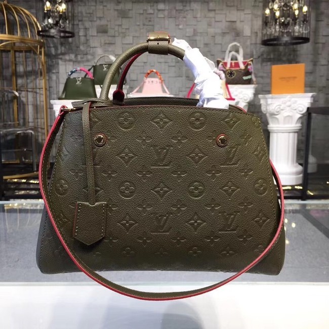 Replica Louis vuitton original mongram empreinte MONTAIGNE PM M43660 green HY19602nB47