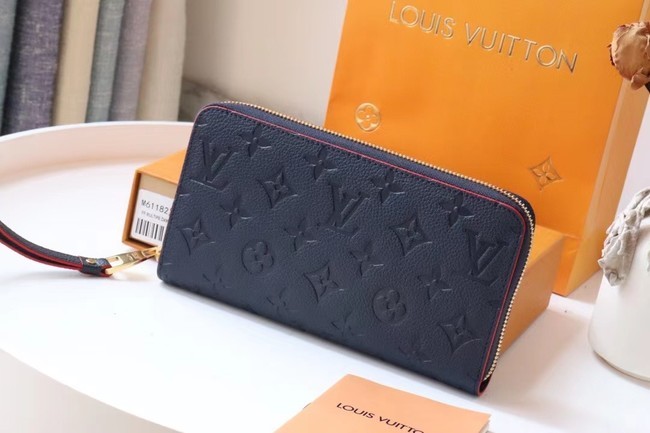 Replica Louis Vuitton Original Monogram Empreinte Wallet M60571 Navy Blue HY2078ij65
