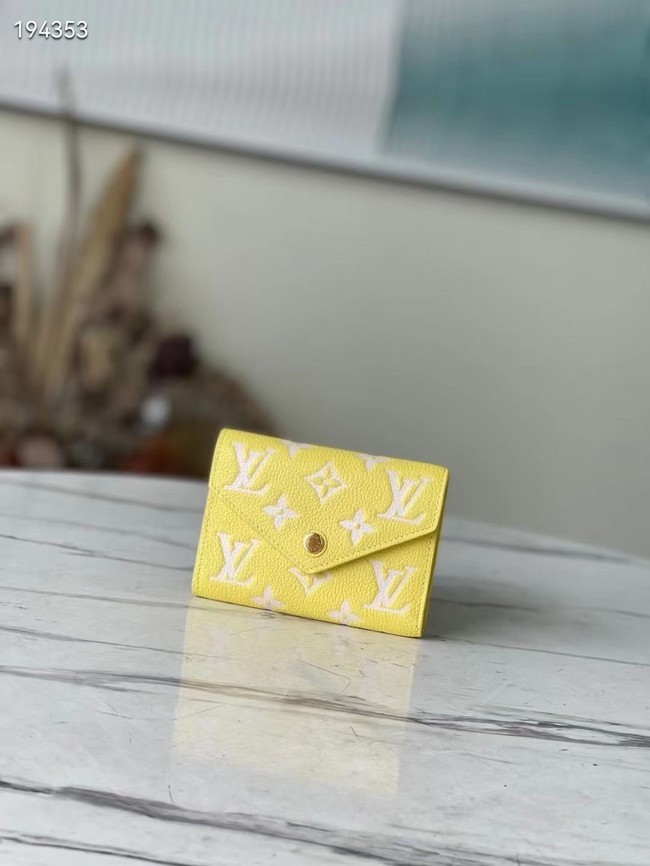 Replica Louis Vuitton VICTORINE WALLET M81428 Lemon Curd Yellow HY20757it96