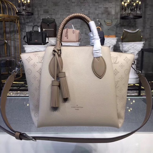 Replica Top Louis Vuitton Original Mahina Leather HAUMEA M55029 grey HY1300ll80