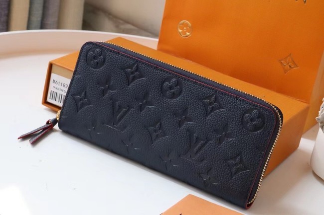 Replica Top Louis Vuitton Original Monogram Empreinte Wallet M60171 Navy Blue HY570ll80