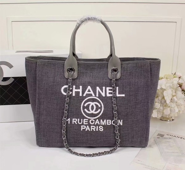 Top Chanel Canvas Leather Tote Shopping Bag 68047A HY427lE56