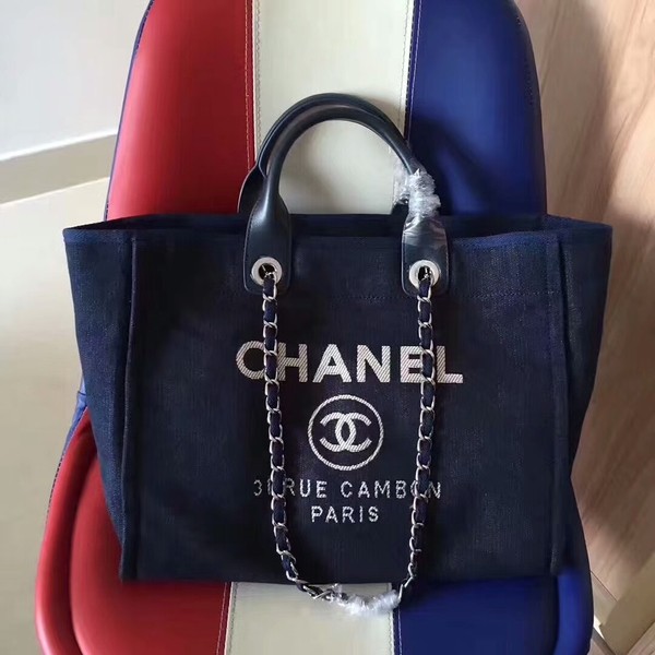 Top Chanel Deauville Tote Bag Original Canvas Leather A68047-7 HY14716eo14