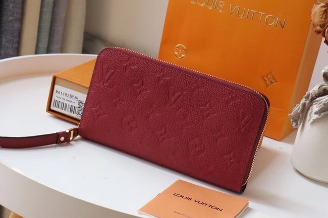 Top Louis Vuitton Original Monogram Empreinte Wallet M60571 Wine HY22381eo14