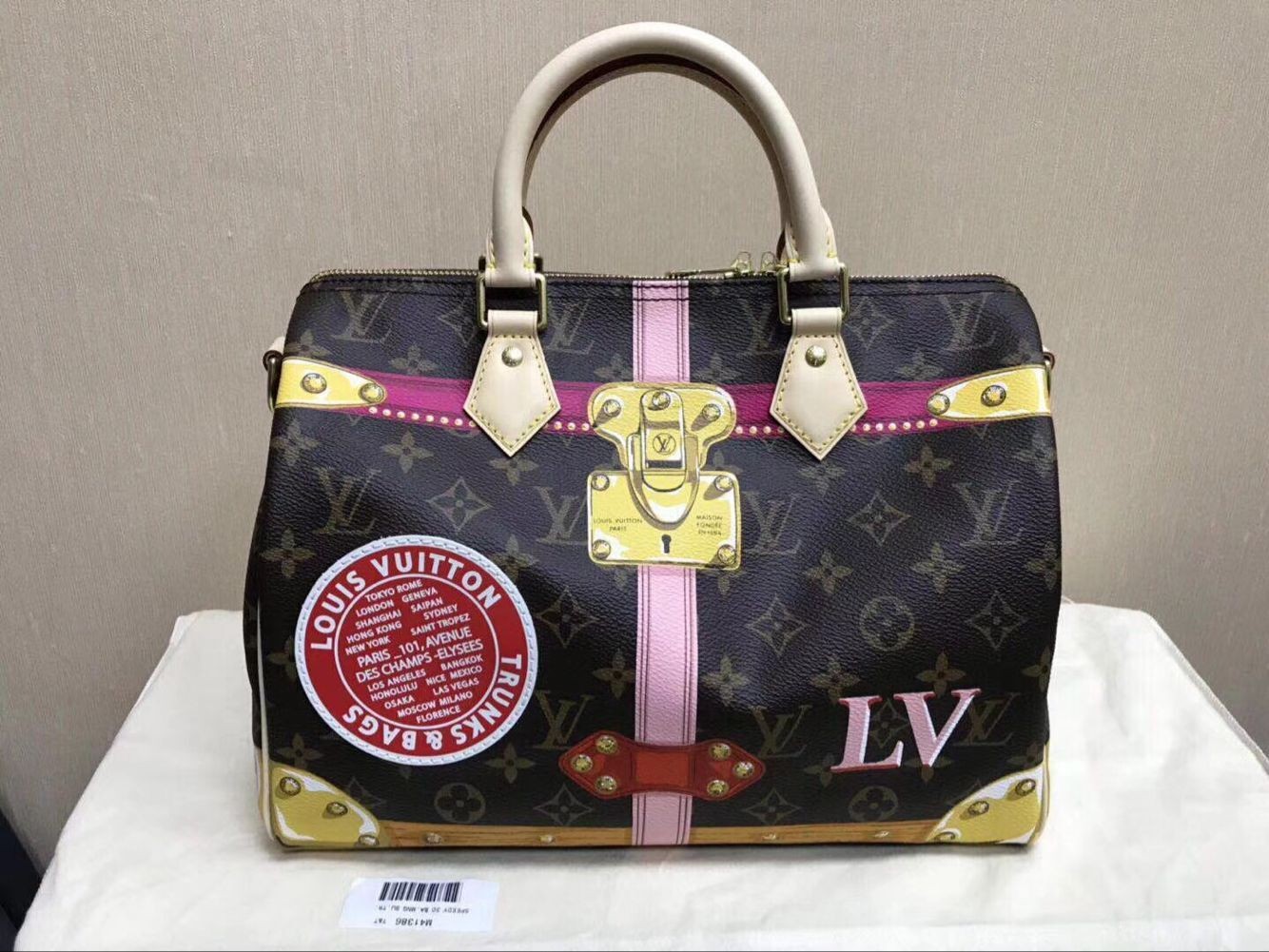 Top New Louis Vuitton Bandouliere Summer Trunks 2018 original speedy 30 B41112 HY7362lE56