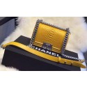 AAA 1:1 Chanel Boy Flap Shoulder Bag Python Leather A66094 Yellow HY15422vi59