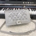 AAA 1:1 Chanel Leboy Original Calfskin leather Shoulder Bag E67086 silver & silver-Tone Metal HY1187vi59