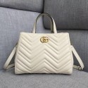 AAA 1:1 Gucci GG Marmont small top handle bag 448054 white HY26372vi59