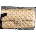 AAA Chanel 2.55 Series Flap Bag Gold Sheepskin Leather A06375 Silver HY12729zK34