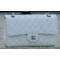 AAA Replica Chanel 2.55 Series Flap Bag White Cannage Pattern A1112 Silver HY10153VB75