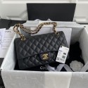 AAA Replica Chanel Flap Shoulder Bag Grained Caviar Leather A01112 gold-Tone Metal black HY23877cf50