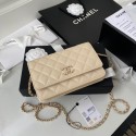 AAA Replica Chanel Grained Calfskin small Shoulder Bag AP33814 apricot HY15510Oy84