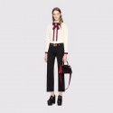 AAA Replica Gucci Nymphaea Leather mini Bag 470271 Black HY20738VB75