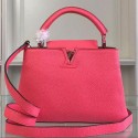 AAA Replica Louis Vuitton Original Taurillon Leather CAPUCINES BB Bag M90294 Rose HY4560Oy84