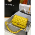 AAAAA Chanel small Shoulder Bag Lambskin&Gold-Tone Metal AS3206 yellow HY12292Qa67