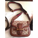 AAAAA Gucci Lady Web GG Canvas Shoulder Bag 383821 Brown HY558aM93