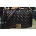 AAAAA Imitation Boy Chanel Flap Bag Black Original Sheepskin Leather A67088 Gold HY20377Sy67