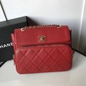 AAAAA Imitation Chanel flap bag Grained Calfskin & Gold-Tone Metal AS1199 red HY20511oT91