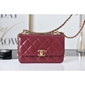 AAAAA Imitation Chanel Flap Lambskin mini Shoulder Bag AS2615 red HY13576oT91