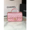 AAAAA Imitation CHANEL mini flap bag with top handle AS2431 rose HY23796oT91