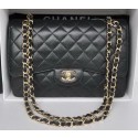 AAAAA Knockoff Chanel Jumbo Double Flaps Bag Black Cannage Pattern A36097 Gold HY11480Pg26