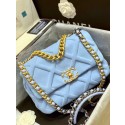 Best 1:1 CHANEL 19 Flap Bag AS1161 light blue HY8595OR71