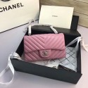 Best 1:1 Chanel Classic Flap Bags Light Pink Original Sheepskin Leather 1116 Silver HY6040OR71