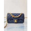 Best 1:1 Chanel flap bag Lambskin Resin & Gold-Tone Metal AS2380 Navy HY9690OR71