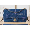 Best 1:1 Chanel Flap denim Shoulder Bag AS3135 blue HY4945OR71