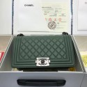 Best 1:1 Chanel Leboy Original caviar leather Shoulder Bag A67086 green silver chain HY5050eT55