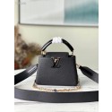 Best 1:1 Louis Vuitton CAPUCINES MINI M59065 black HY26585eT55