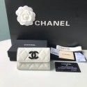 Best Chanel card holder Calfskin AP1966 white HY21291Ml87