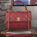 Best Chanel Classic Top Flap Bag Burgundy Original Leather A98079 Gold HY1946Ml87