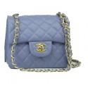 Best Chanel mini Classic Flap Bag Lavender Leather 1115 Gold Chain HY23116Ml87