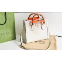 Best Gucci Diana GG Bamboo Top Handle Original Leather Bag 660195 White HY10377kr25