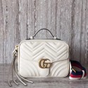 Best Gucci GG Marmont Small Shoulder Bag 498100 White HY2712kr25