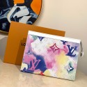 Best Louis Vuitton Monogram Eclipse POCHETTE VOYAGE MM M80460 Blue&Pink&White HY20196Ml87