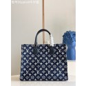 Best Louis Vuitton ONTHEGO Denim MM M59608 Navy Blue HY23846Ml87