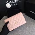 Best Quality Chanel WOC Flap Bag Light Pink Original Sheepskin Leather 33814 Glod HY20594xb51