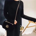 Best Quality Gucci 443497 GG Marmont Chevron Velvet Shoulder Bag Black HY17309xb51