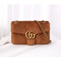 Best Quality Gucci GG Marmont velvet medium shoulder bag 443496 Taupe HY2709xb51