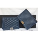 Best Quality Imitation Boy Chanel Flap Shoulder Bag Original Cannage Pattern A67087 Royal HY4543dK58