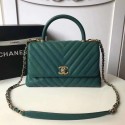Best Quality Imitation Chanel Flap Bag with Top Handle A92991 green HY1988dK58