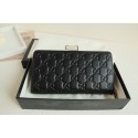 Best Quality Imitation Gucci Ophidia leather Zip around wallet 473928 black HY16223dK58