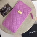 BOY CHANEL Calfskin Leather Card packet AP1482 Lavender HY13653Gm74