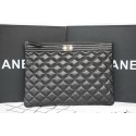 Boy Chanel Chevron Black Lambskin Leather Clutch A69253 HY17070TV86